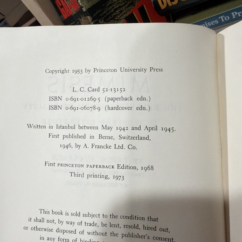 Mimesis The Representation Of Reality And Western Literature - 1973 1st/3rd VTG - Picture 5 of 7